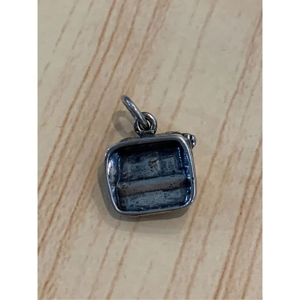Vintage Typewriter Sterling Silver Jewelry Charm